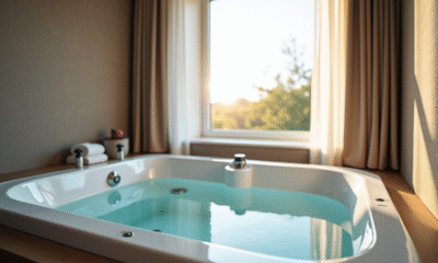 Chambre d'hôtel de luxe avec jacuzzi privé en Normandie